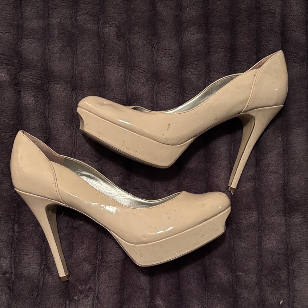 Guess Nude Platform Heels